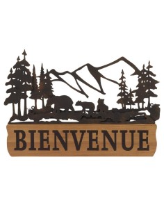 Décoration murale, tête de cerf en métal vieilli